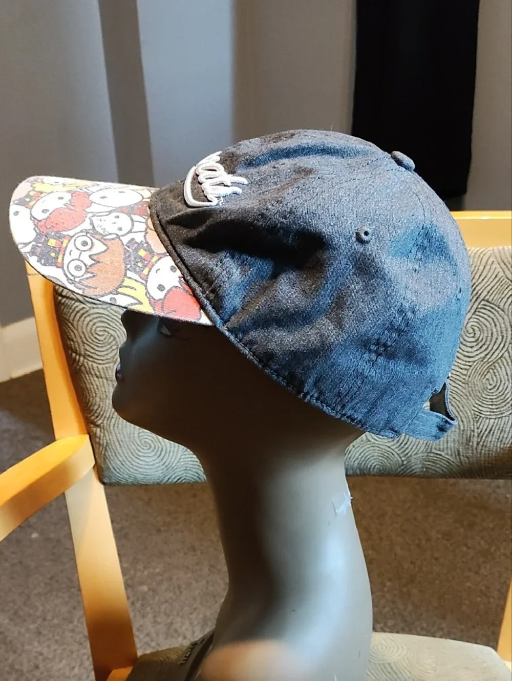 Hogwarts Children's Cap with Character Print Visor - Gray Denim